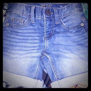 Justice denim shorts